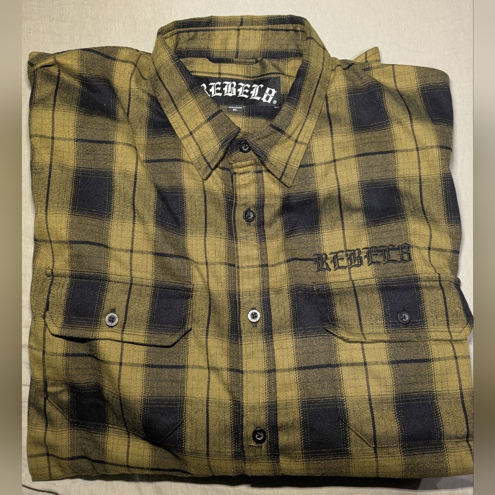 Men's Yellow Plaid Shirt
